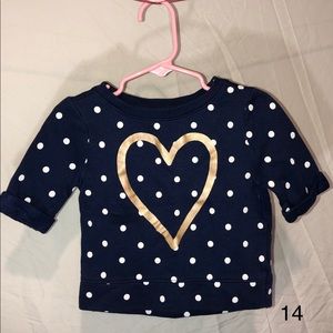 Navy cozy quarter sleeve crew